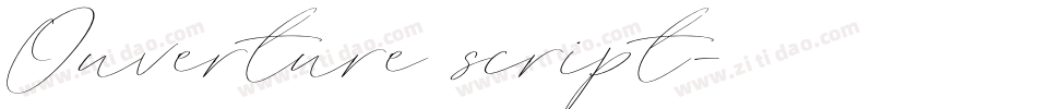 Ouverture script字体转换